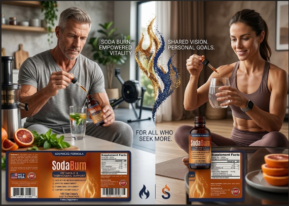Men and women using SodaBurn Metabolic Drops in water at home